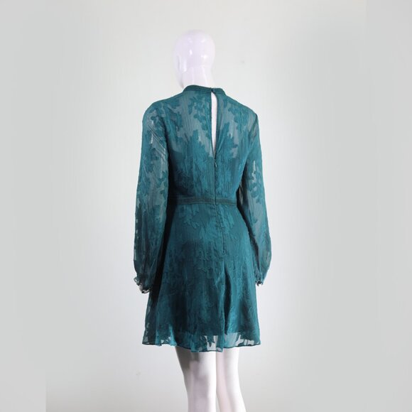 Forever New Teal Dress with Lace Accents Boho Chic - Picture 3 of 6